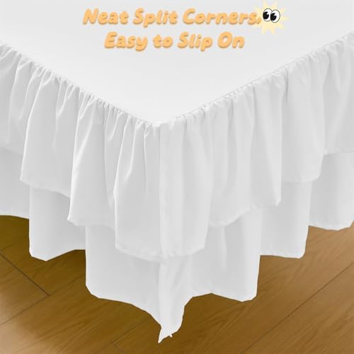 Ruffled Crib Bed Skirt, Soft Double Layer - Image 6