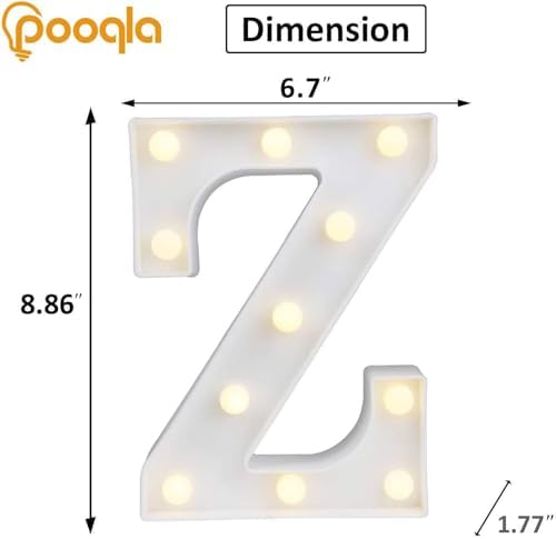 Pooqla LED Light Up Letters, Warm White and Colorful Lighted Marquee Letters - Image 3