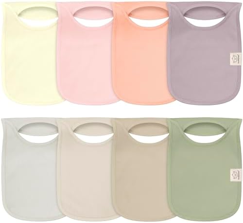 KeaBabies 8-Pack Bibs for Baby Girls, Pullover Baby Bibs by KeaBabies