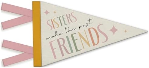 Girls Room Decor, Sisters Make the Best Friends Felt Banners Flags by Unknown