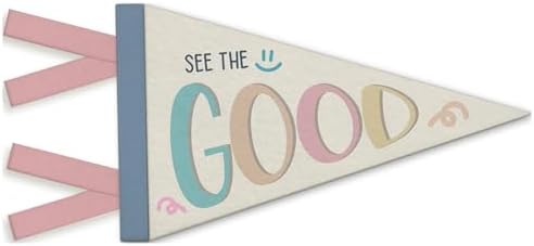 Girl Nursery Decor, Inspirational See the Good Pennant Felt Banners Flags by Unknown