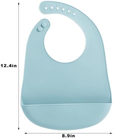 PandaEar Silicone Baby Bibs, 4 Pack Waterproof Feeding Bibs - Image 5