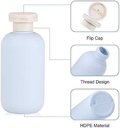 6.8 oz Plastic Travel Shampoo Bottles, Refillable Flip Cap Squeeze Bottles - Image 4