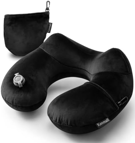 Keemall Portable Inflatable Travel Neck Pillow by Keemall