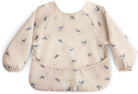 mushie Long Sleeve Baby Bib | Water Resistant Adjustable Fit by mushie