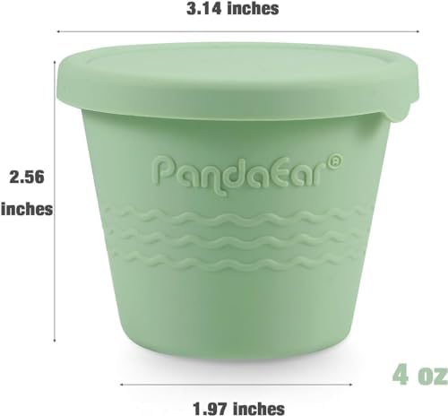PandaEar 6 Pack Silicone Baby Food Storage Containers -Leakproof & Airtight - Image 3