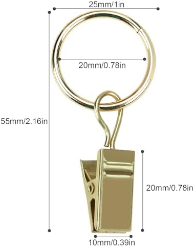 POVETIRE 30 Pack 2.5 Inch Rubber Gold S Hook - Image 2