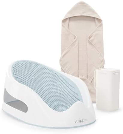Angelcare Baby Bath Support Bundle, Bath Rinser & Hooded Towel by Unknown