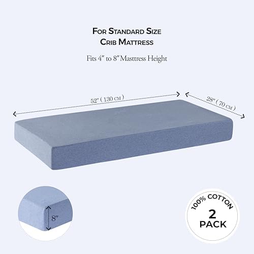 Dreamology Cotton Crib Sheets, Standard Crib Sheets Boys - Image 3