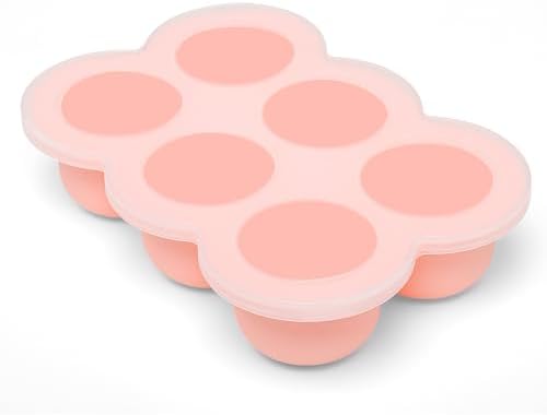 Silicone Freezer Tray with Lid, 3oz x 6 Pods by HIWOOD