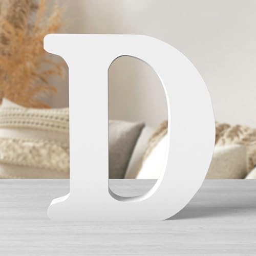 8 Inch White Wood Letters Unfinished Wood Letters by ZARUATU