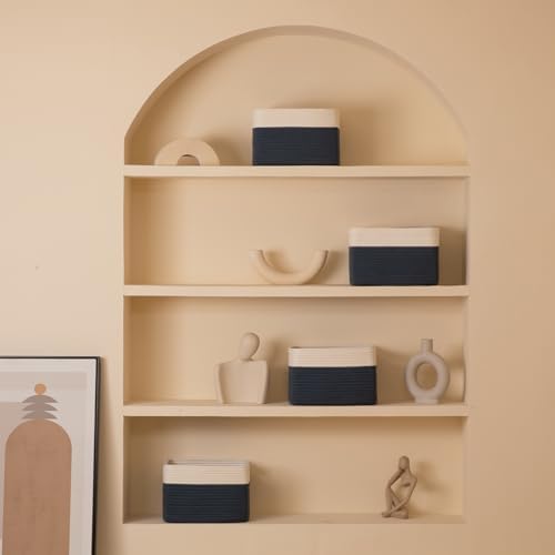 4 Pack Storage Baskets for Organizing, Woven Baskets for Shelves - Image 7