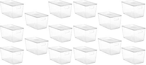 Vtopmart 16 Pack Clear Stackable Storage Bins by Vtopmart