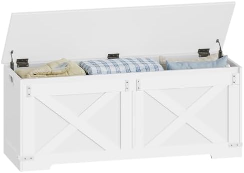 Hzuaneri 47" Modern Farmhouse Storage Chest and Bench | 59 Gal by Hzuaneri