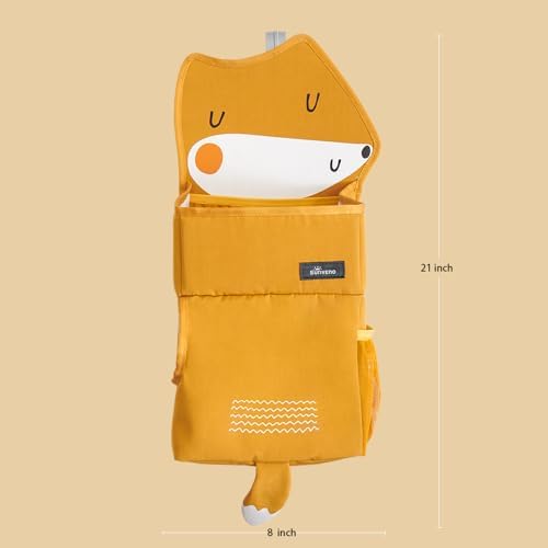 SUNVENO Hanging Diaper Caddy for Crib, Baby Diaper Stacker and Nursery Organizer - Image 3