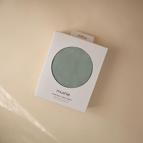 mushie Stretchy & Soft Crib Sheet | Fitted 28" x 52" - Image 3