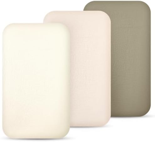 lulumoon Muslin Bassinet Sheets 3Pack: Fitted Most Bedside Sleeper Mattress by Lulumoon