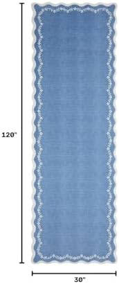 GarveeHome 2.5x10 Scalloped Washable Runner Rug Long Hallway Kitchen Rug - Image 2