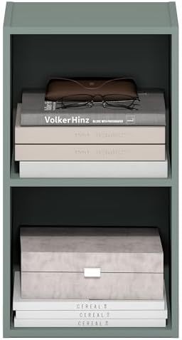 Furinno PASIR Book Shelf, 2-Tier Modern Bookshelf, Open Shelves Bookcase 9 x 12 - Image 4
