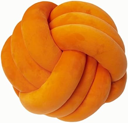 Petrella Orange Knot Pillow Ball, 11 Inch Round Decorative Pillow by Petrellatoy