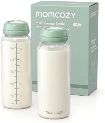 Momcozy Natural Baby Bottle, 12oz Narrow-Neck Breast Milk Container, Breastmilk by Momcozy