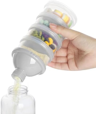 Accmor Formula Dispenser On The Go, 4 Compartments Stackable Formula Container - Image 5