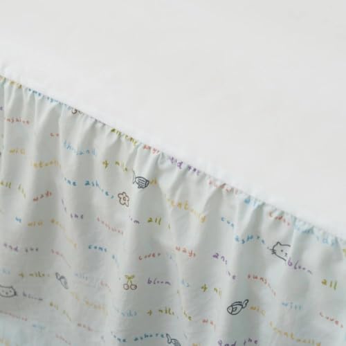 Crib Skirt Dust Ruffle 14" Drop, Fits 28" x 52" - Image 3