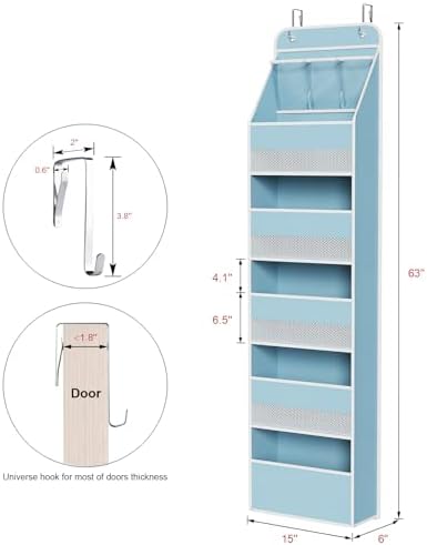 Univivi Fabric Over Door Hanging Organizer - Image 3