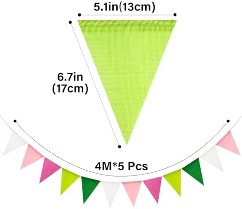 G2PLUS Pre-Strung Triangle Pennant Banner Decorative Flag Garland 60PCS - Image 2