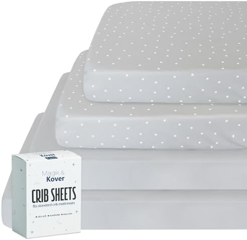 Crib Sheets for Boys 4 Pack by Magik+%26+Kover