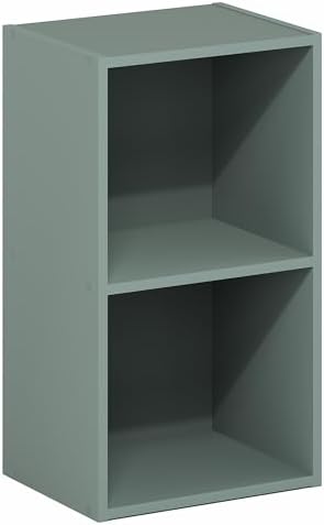 Furinno PASIR Book Shelf, 2-Tier Modern Bookshelf, Open Shelves Bookcase 9 x 12 - Image 5