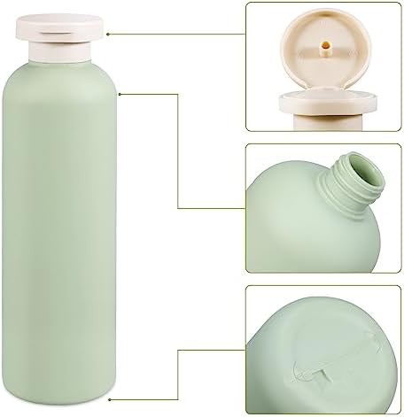 13.5 oz Plastic Travel Shampoo Bottles, Refillable Flip Cap Squeeze Bottles - Image 3