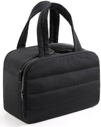LIGHT FLIGHT Travel Toiletry Bag, Quilted Travel Makeup Cosmetic Bag Organizer by LIGHTFLIGHT