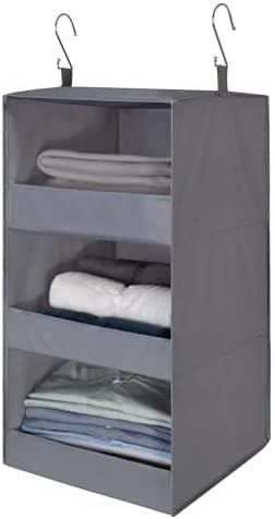 GRANNY SAYS 3-Shelf Hanging Closet Organizer, Foldable Storage by GRANNYSAYS