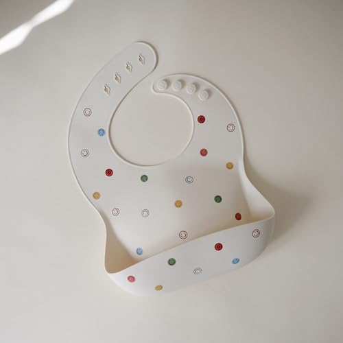 mushie Silicone Baby Bib | Adjustable Fit Waterproof Bibs - Image 3
