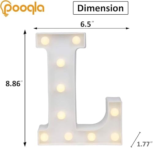 Pooqla LED Light Up Letters, Warm White and Colorful Lighted Marquee Letters - Image 3