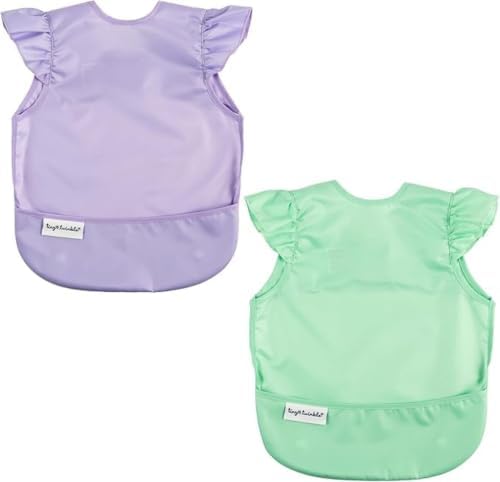 Tiny Twinkle Mess Proof Baby Bibs | 2 Pack Waterproof Toddler Bib by TinyTwinkle