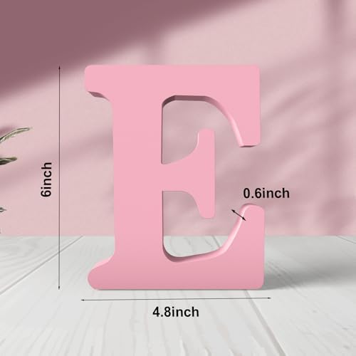 6 Inch Pink Wooden Letters Unfinished Wood Letters - Image 2