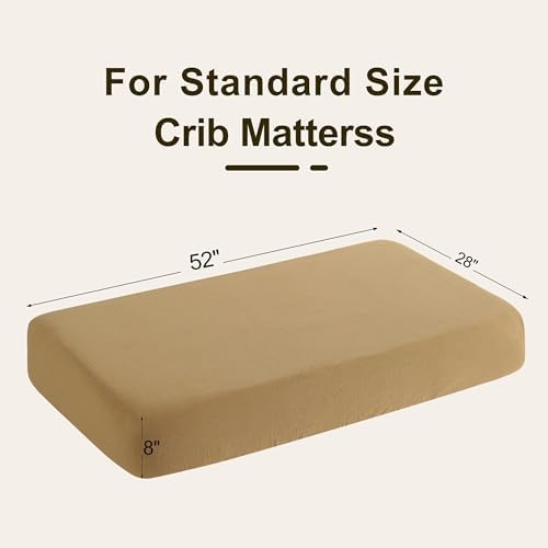 NTBAY Crib Muslin Fitted Sheets, 2 Pack, 28 x 52 - Image 6