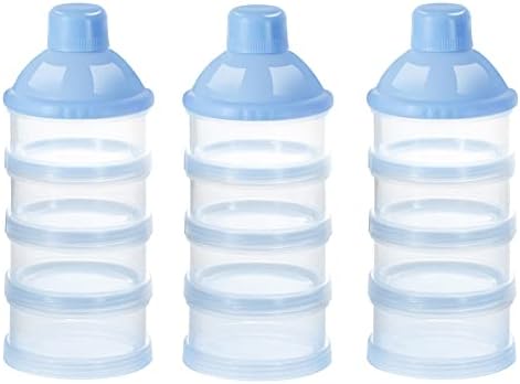 Accmor Formula Dispenser On The Go, 4 Compartments Stackable Formula Container by Accmor