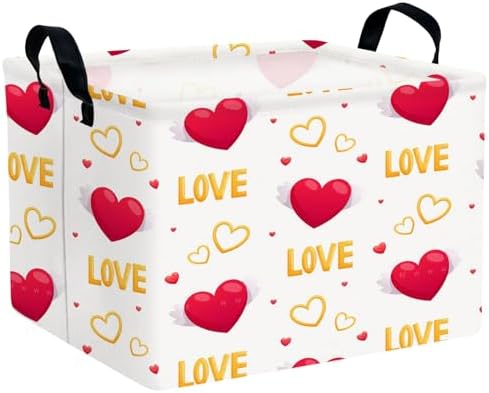 Valentine's Day Basket Gift for Empty Cute Heart Large Storage Bin for Kid and by ASKETAM