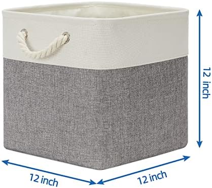 Temary Fabric Baskets 12 Inch Storage Cubes Basket - Image 2