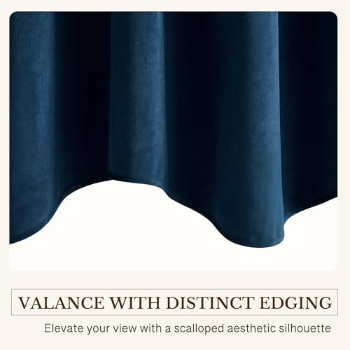 StangH 4-Panel Set Velvet Window Valance, 52x18 Inch - Image 5