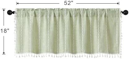 MitoVilla Boho Farmhouse Kitchen Valances - Image 7