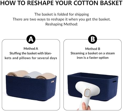 MiniArk Large Storage Baskets for Shelves, Baby Nursery, Toy Baskets Box - Image 7