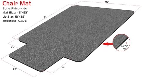 Rhino Mats, Rhino Hide Chair Mat, Office Computer Chair Mat - Image 5