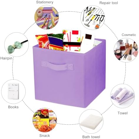 3 Pcs Storage Cubes, 10.5 Inch Collapsible Storage Bins, Fabric Foldable Bins - Image 2