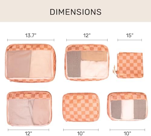 Jadyn Packing Cubes for Travel, 6-Piece Large Packing Cube Organizer Set for - Image 2