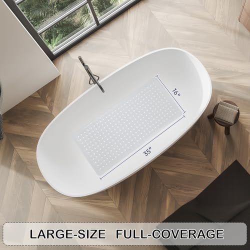 Non-Slip Bathtub and Shower Mats, Power Grip Bath Mat 35 x 16.3 Inch - Image 4