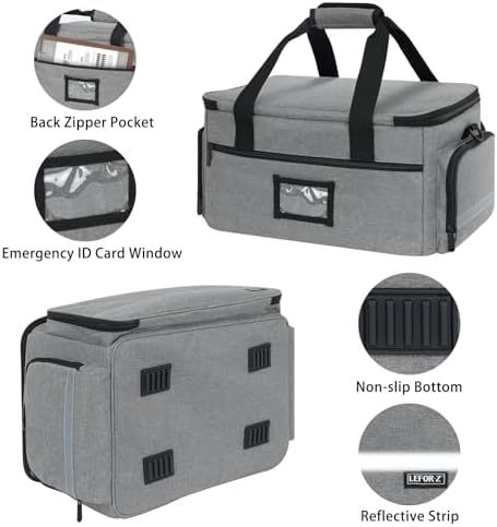 LEFOR·Z Medical Bag Home Health Nurse Bag Empty First Aid Storage Bag - Image 5